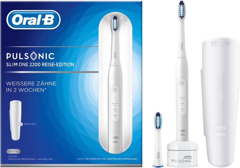 Oral B Pulsonic Slim One 2200 White Sonic Toothbrush