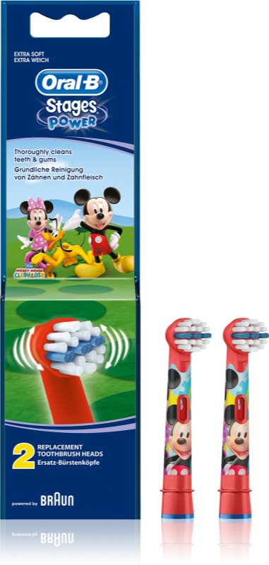 Oral B Stages Power EB10 Mickey Mouse zamjenske glave za zubnu četkicu extra soft