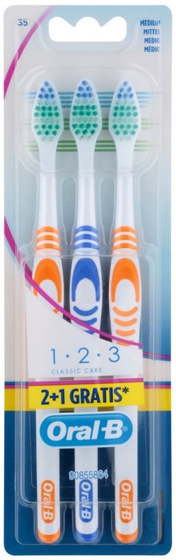 Oral B 1-2-3 Classic Care četkice za zube medium 3 kom