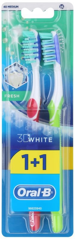 Oral B 3D White Fresh periuta de dinti Medium 2 pc