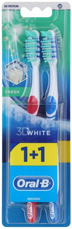 Oral B 3D White Fresh četkice za zube medium 2 kom