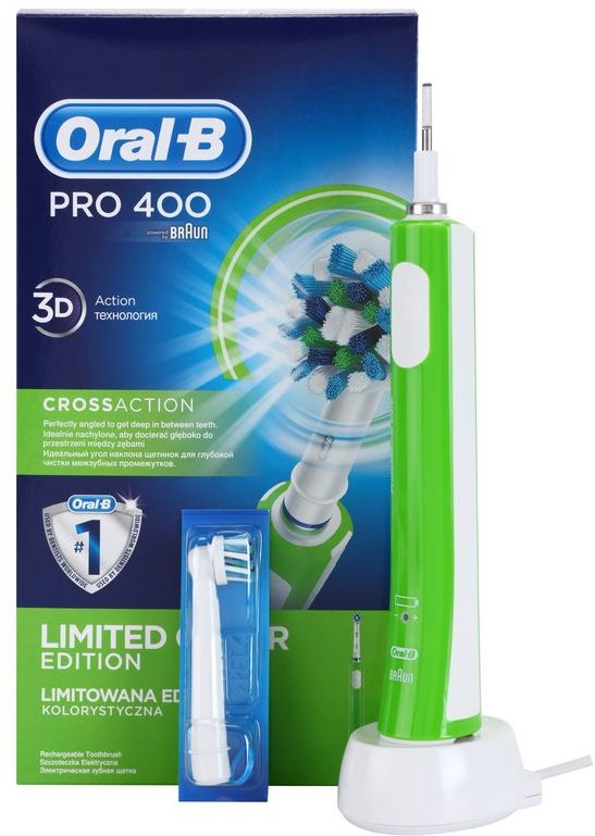 Oral B Pro 400 D16.513 CrossAction Green elektrický zubní kartáček