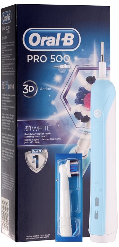 Oral B Pro 500 D16.513.U 3D White elektryczna szczoteczka do zębów