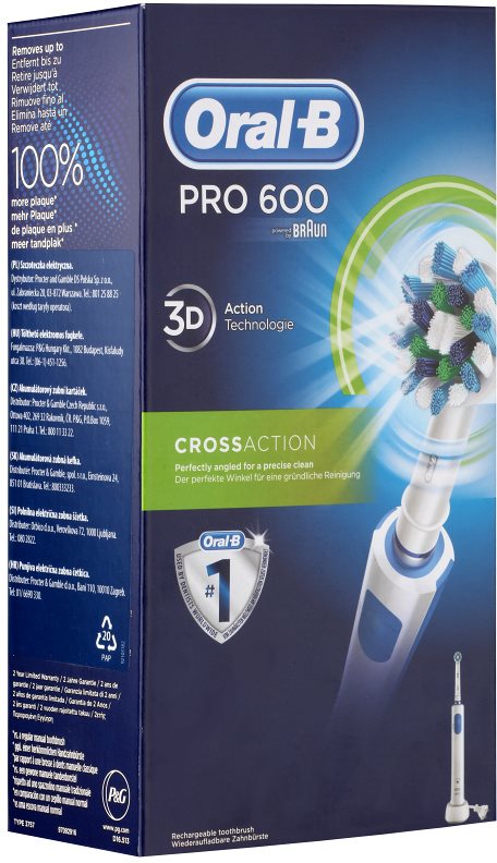 Oral B Pro 600 D16.513 CrossAction escova de dentes eléctrica