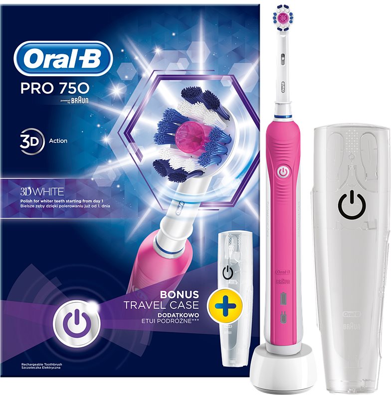 Oral B Pro 750 D16.513.UX 3D White elektrický zubní kartáček