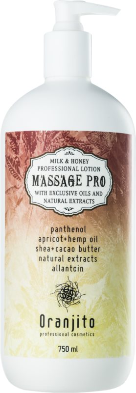 Oranjito Massage Pro lapte de corp pentru masaj cu lapte si miere