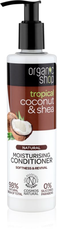 Organic Shop Natural Coconut & Shea vlažilni balzam za suhe in poškodovane lase