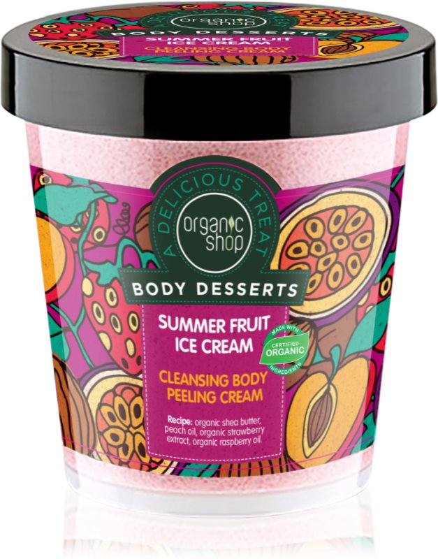 Organic Shop Body Desserts Summer Fruit Ice Cream čistiaci peelingový krém