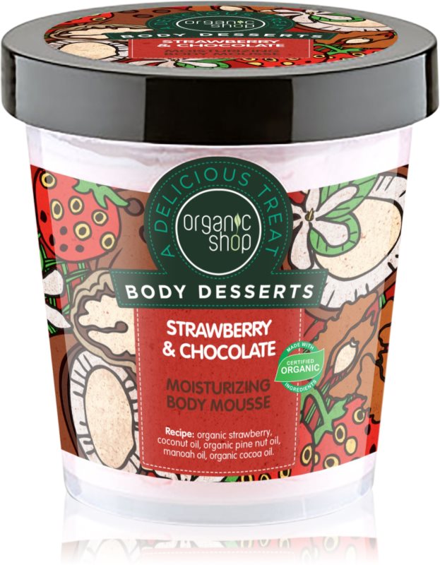 Organic Shop Body Desserts Strawberry & Chocolate telová pena s hydratačným účinkom