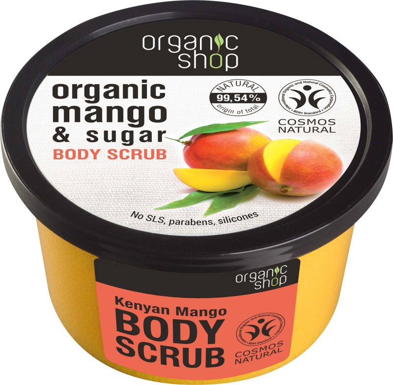 Organic Shop Body Scrub Mango & Sugar piling za telo za svilnato kožo