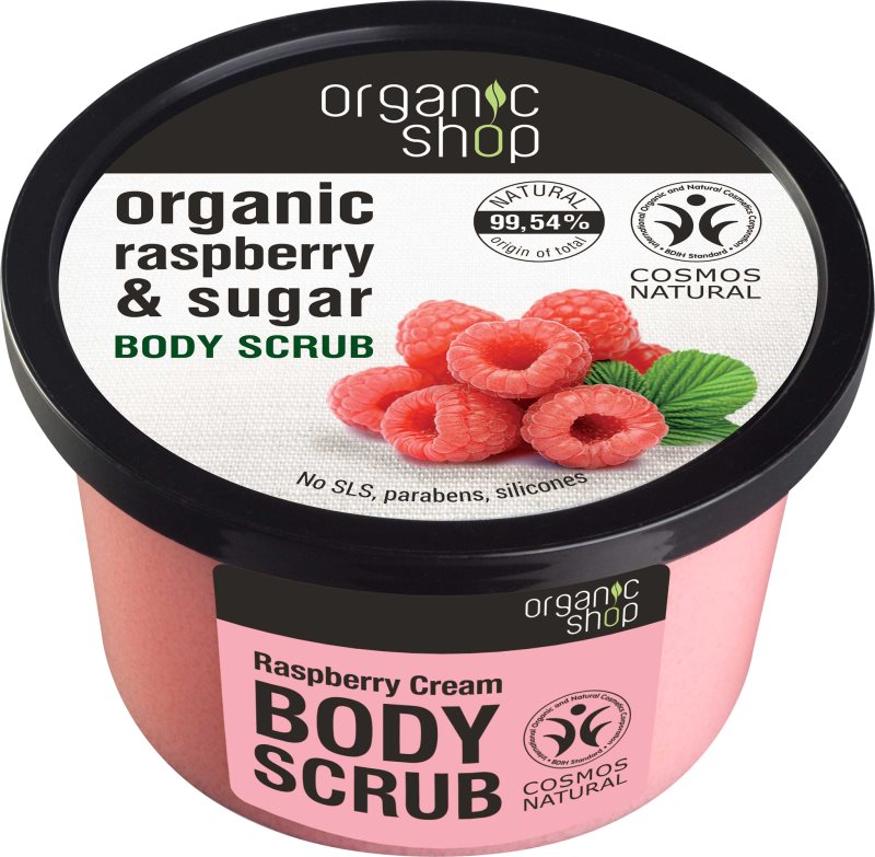 Organic Shop Body Scrub Ruspberry & Sugar jemný telový peeling