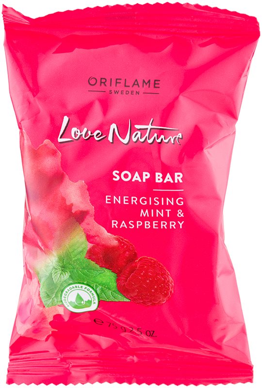 Oriflame Love Nature tuhé mýdlo s vůní malin