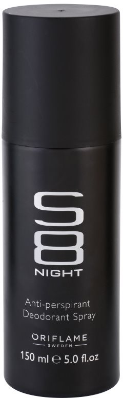 Oriflame S8 Night deospray pre mužov 150 ml