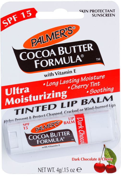 Palmer’s Face & Lip Cocoa Butter Formula tónovací hydratační balzám na rty SPF 15