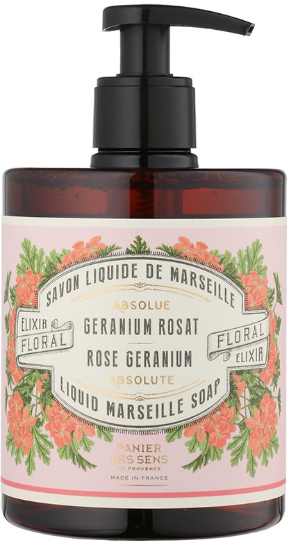 Panier des Sens Rose Geranium tekoče milo z dozirno črpalko