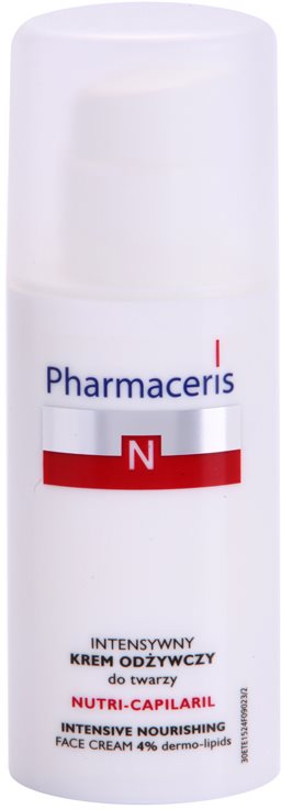 Pharmaceris N-Neocapillaries Nutri-Capilaril výživný zklidňující krém pro citlivou pleť se sklonem ke zčervenání s bambuckým máslem