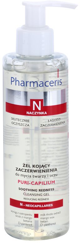 Pharmaceris N-Neocapillaries Puri-Capilium pomirjevalni čistilni gel za občutljivo in pordelo kožo