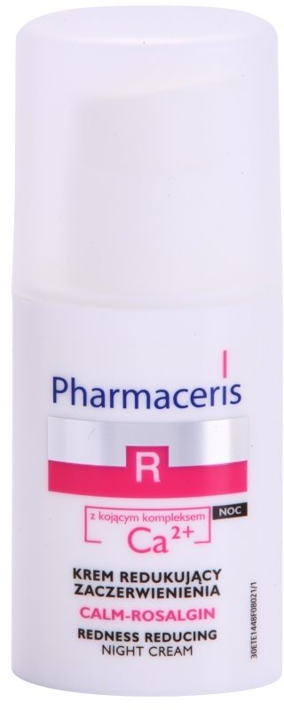 Pharmaceris R-Rosacea Calm-Rosalgin creme calmante de noite para a pele sensível com tendência a aparecer com vermelhidão