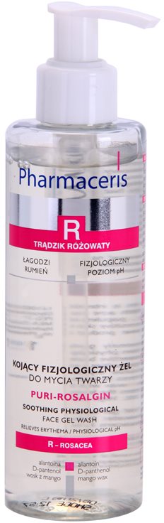 Pharmaceris R-Rosacea Puri-Rosalgin Soothing Cleansing Gel for Sensitive, Redness-Prone Skin