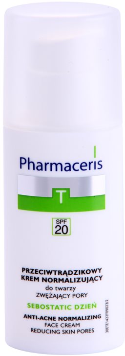 Pharmaceris T-Zone Oily Skin Sebostatic Day Porenverfeinernde Tagescreme für problematische Haut, Akne