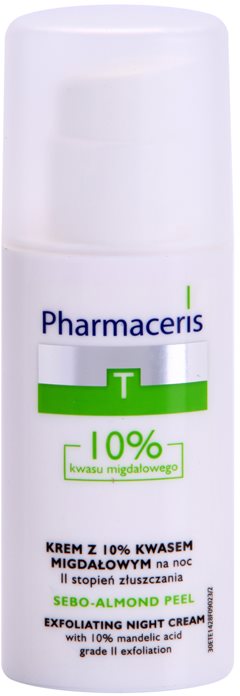 Pharmaceris T-Zone Oily Skin Sebo-Almond Peel regulujący i oczyszczający krem do twarzy na noc do odnowy powierzchni skóry