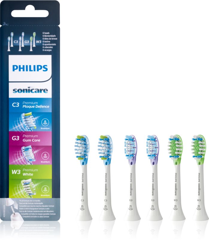 Philips Sonicare Premium HX9076/07 náhradní hlavice pro zubní kartáček 6 ks