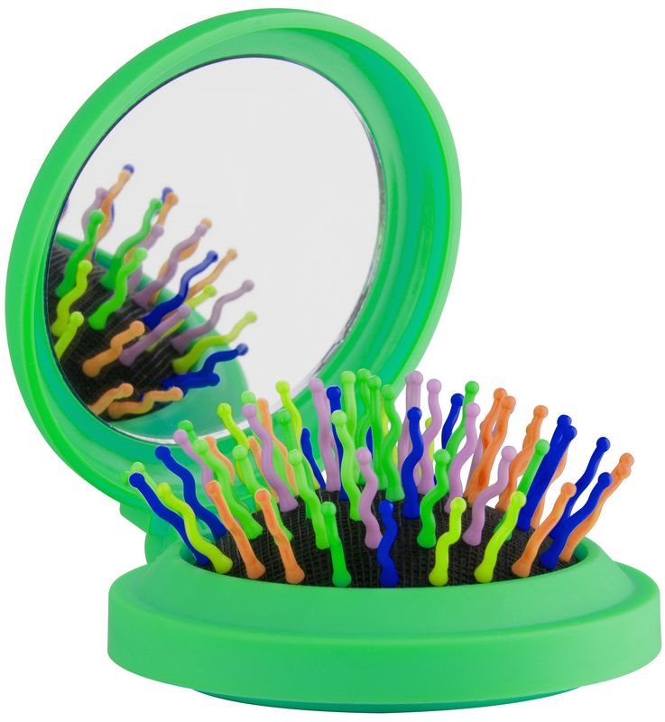 Rainbow Brush Pocket Щітка для волосся з дзеркальцем