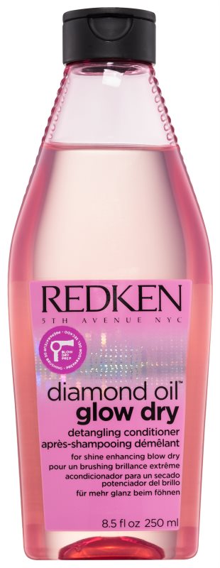 Redken Diamond Oil Glow Dry après-shampoing éclaircissant pour des cheveux éclatants et faciles à coiffer