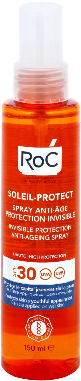 RoC Soleil Protect transparentno zaščitno pršilo proti staranju kože SPF 30