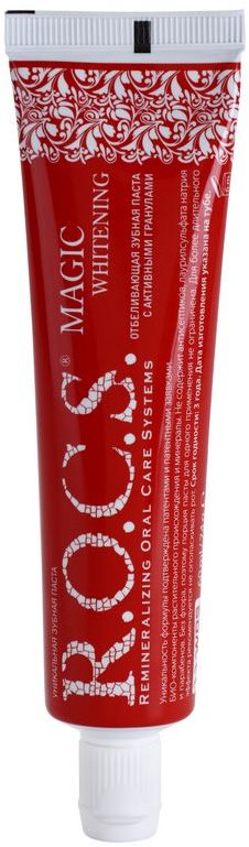 R.O.C.S. Magic Whitening bleichende Zahnpasta gegen Zahnschmelzflecken