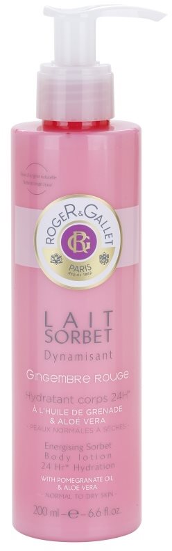 Roger & Gallet Gingembre Rouge vlažilni losjon za telo za normalno in suho kožo