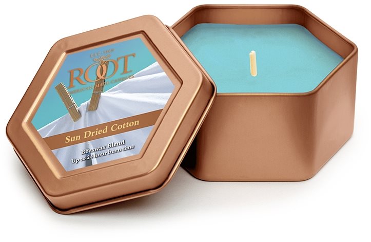 Root Candles Sun Dried Cotton Duftkerze 113 g in Blechverpackung