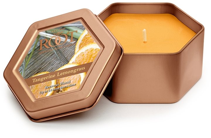 Root Candles Tangerine Lemongrass Geurkaars 113 gr In Blik