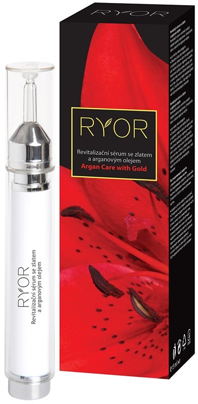 RYOR Argan Care with Gold revitalizacijski serum za obraz z zlatom in arganovim oljem