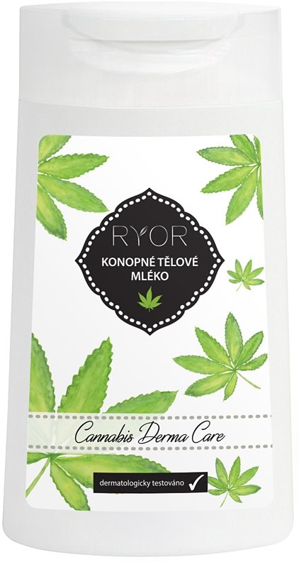 RYOR Cannabis Derma Care loțiune corporală cu cânepă pentru piele foarte sensibilă, predispusă la iritație și roșeață