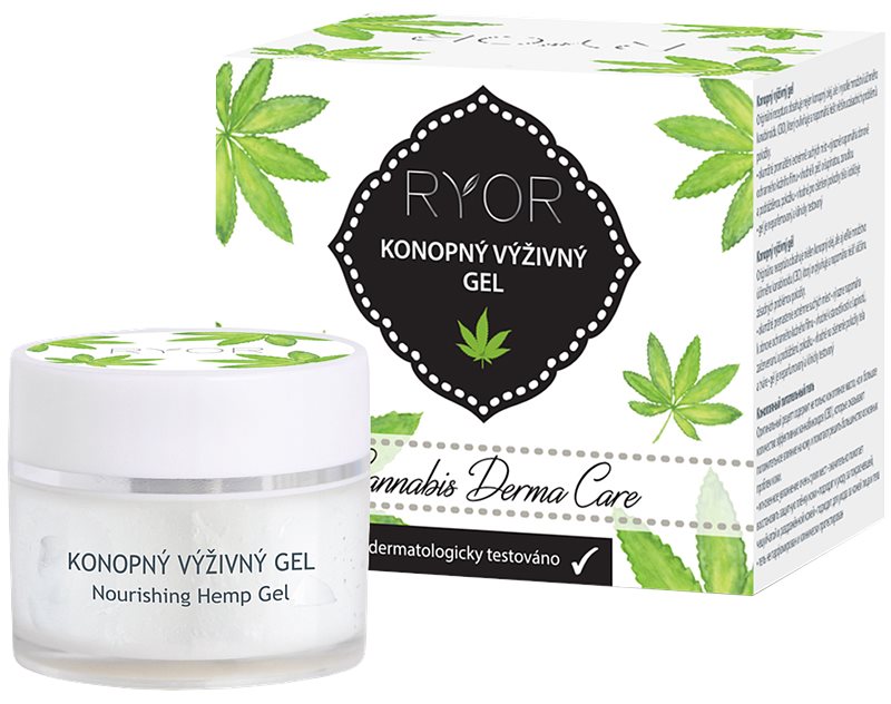 RYOR Cannabis Derma Care konopný výživný gel na obličej a tělo