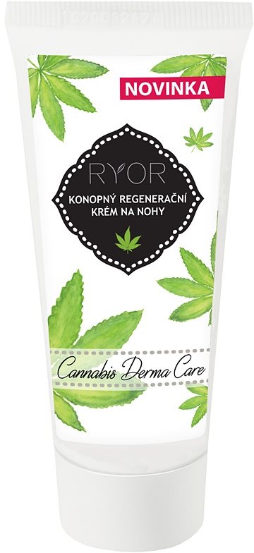 RYOR Cannabis Derma Care cremă pentru regenerarea pielii cu cânepă pentru picioare