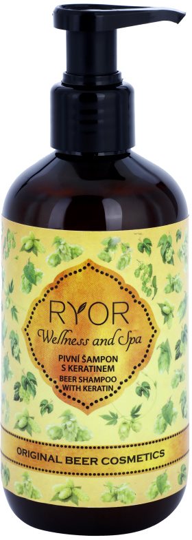 RYOR Wellness and Spa Beer Cosmetics pivní vlasový šampon s keratinem
