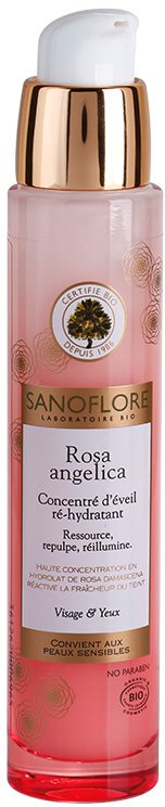 Sanoflore Rosa Angelica posvetlitveni in vlažilni serum za obraz in oči