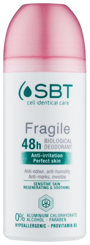 SBT Fragile dezodorant roll-on przeciw białymi i żółtym plamom do skóry wrażliwej i podrażnionej