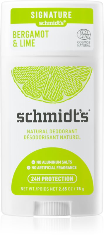 Schmidt's Bergamot + Lime tuhý dezodorant