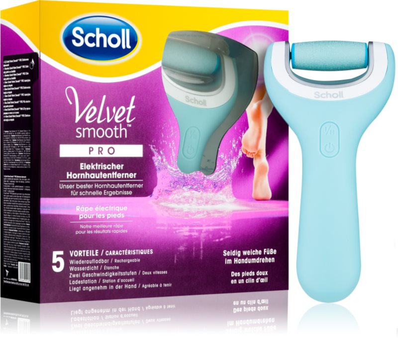 Scholl Velvet Smooth Pro pila electronica pentru calcaie rezistent la apa