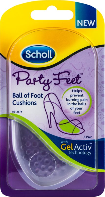 Scholl Party Feet Ultra Slim gelové polštářky pod bříško nohy