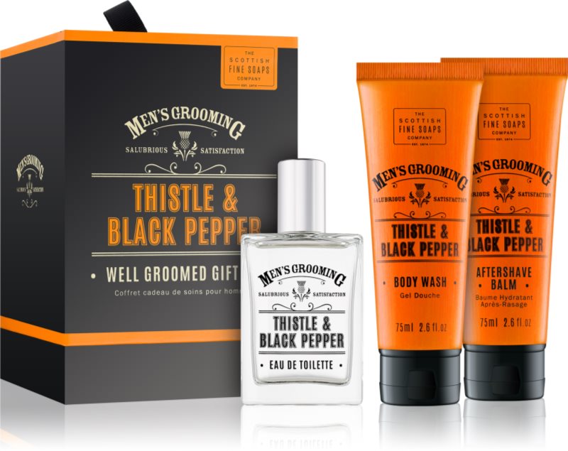 Scottish Fine Soaps Men’s Grooming Thistle & Black Pepper zestaw upominkowy IV. (dla mężczyzn)