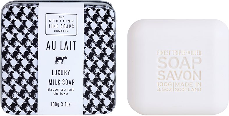 Scottish Fine Soaps Au Lait luxusné mydlo v plechovej dóze