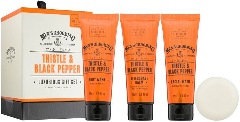 Scottish Fine Soaps Men’s Grooming Thistle & Black Pepper kozmetični set I.
