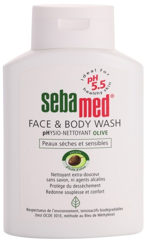 Sebamed Wash Gyengéd tisztító emulzió arcra és testre olívaolajjal