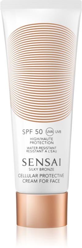 Sensai Silky Bronze creme solar antirrugas SPF 50