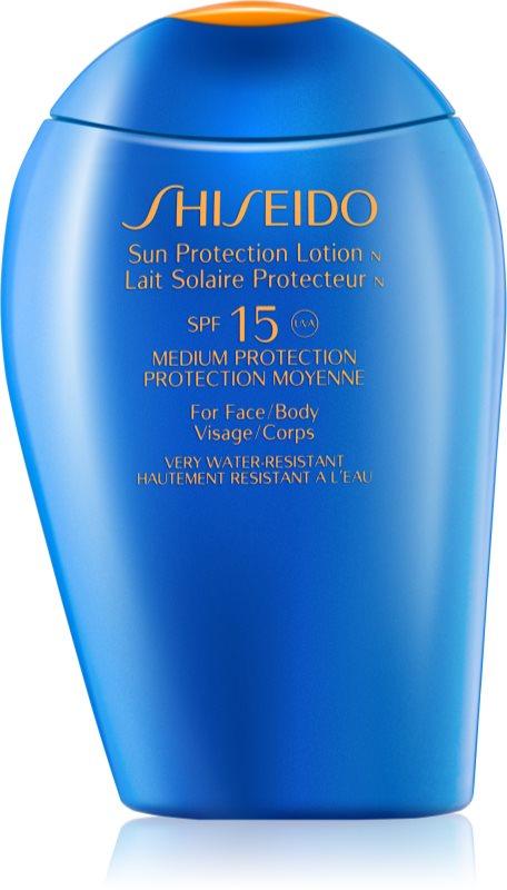 Shiseido Sun Protection молочко для засмаги для шкіри обличчя та тіла SPF 15