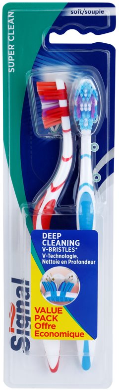 Signal Super Clean escovas de dentes média 2 pçs